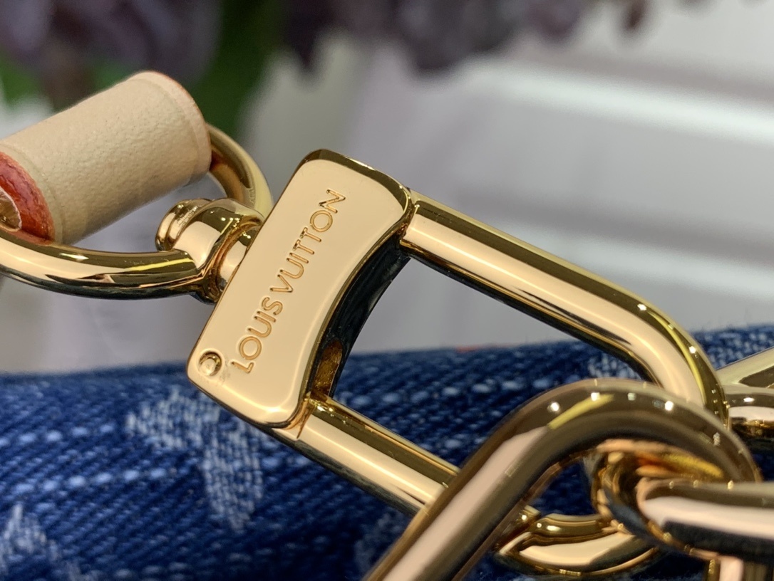 LV x Takashi Murakami Cherry Coussin PM Monogram Denim bag.