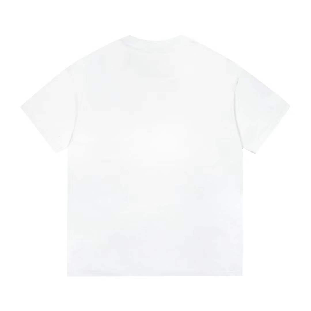 Fendi kids' white cotton t-shirt with a green teddy bear graphic print