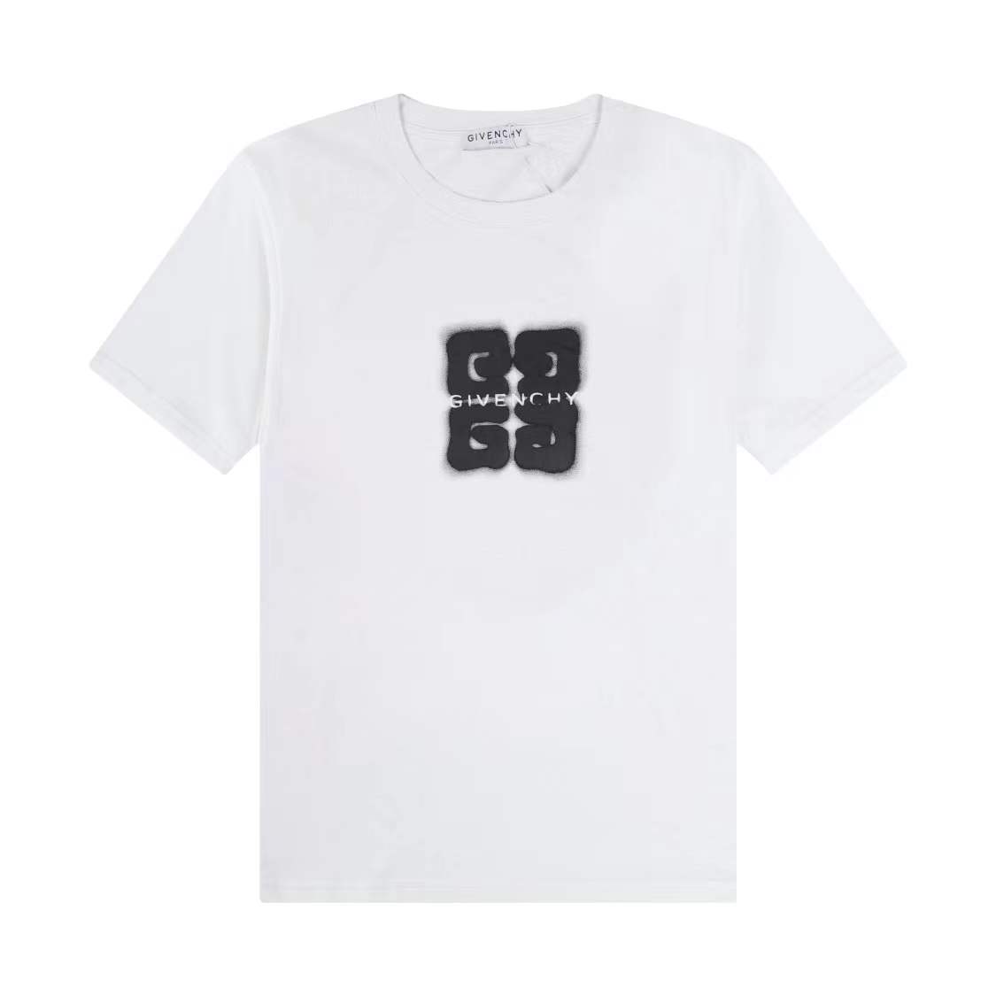 Givenchy 4G Stars cotton T-shirt in white with a black flocked logo