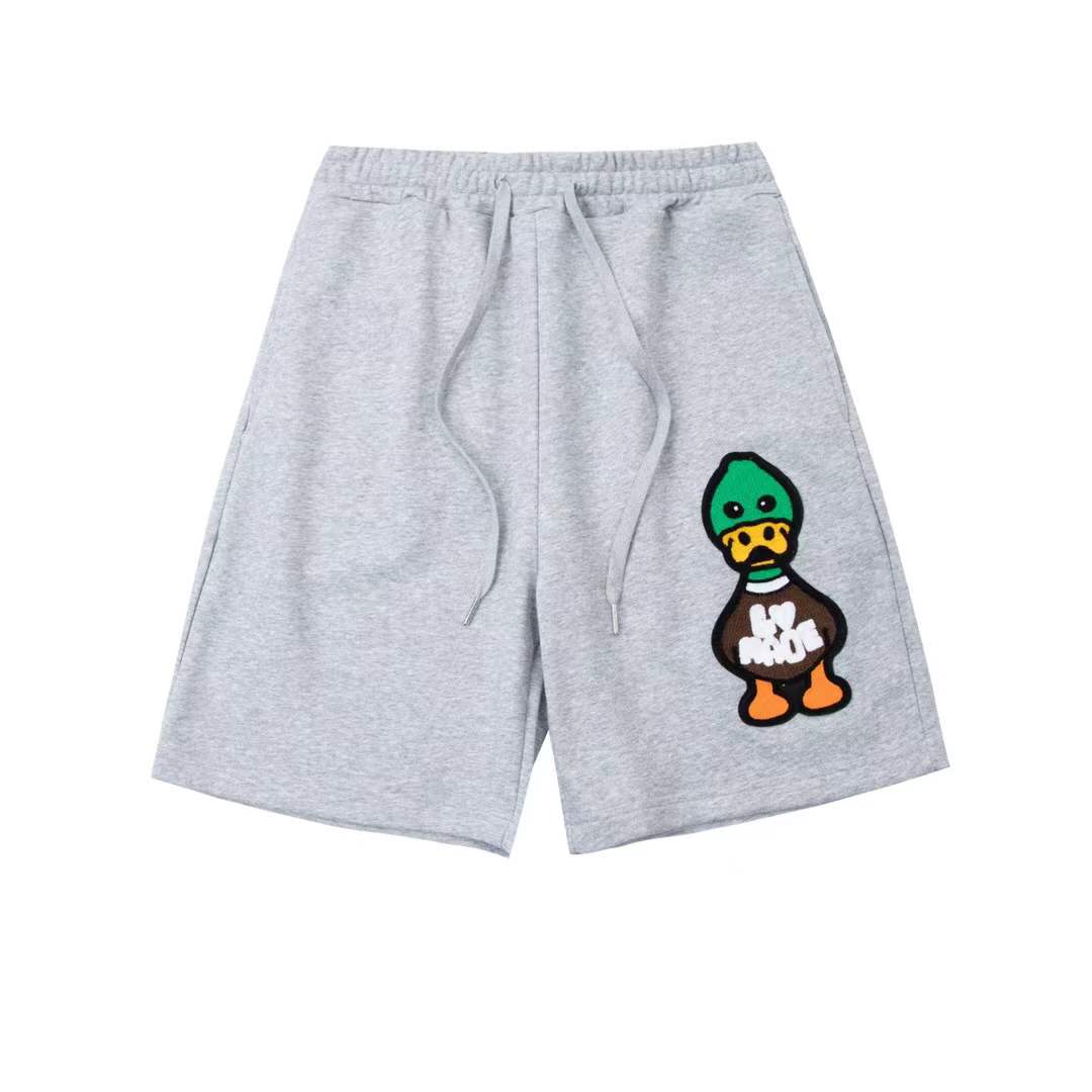 LV Kids Duck Chenille cotton shorts in grey