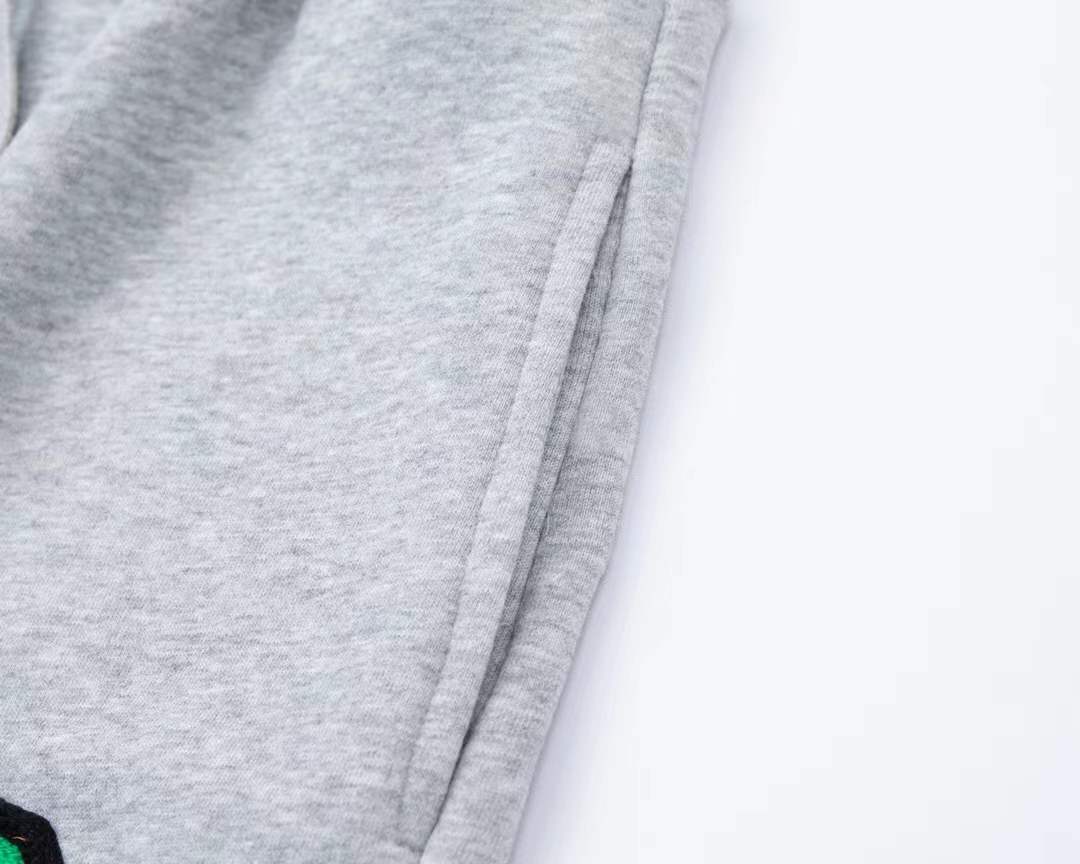 LV Kids Duck Chenille cotton shorts in grey