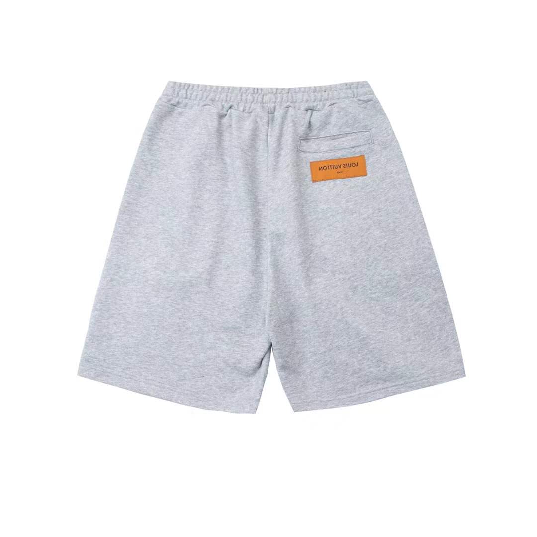 LV Kids Duck Chenille cotton shorts in grey