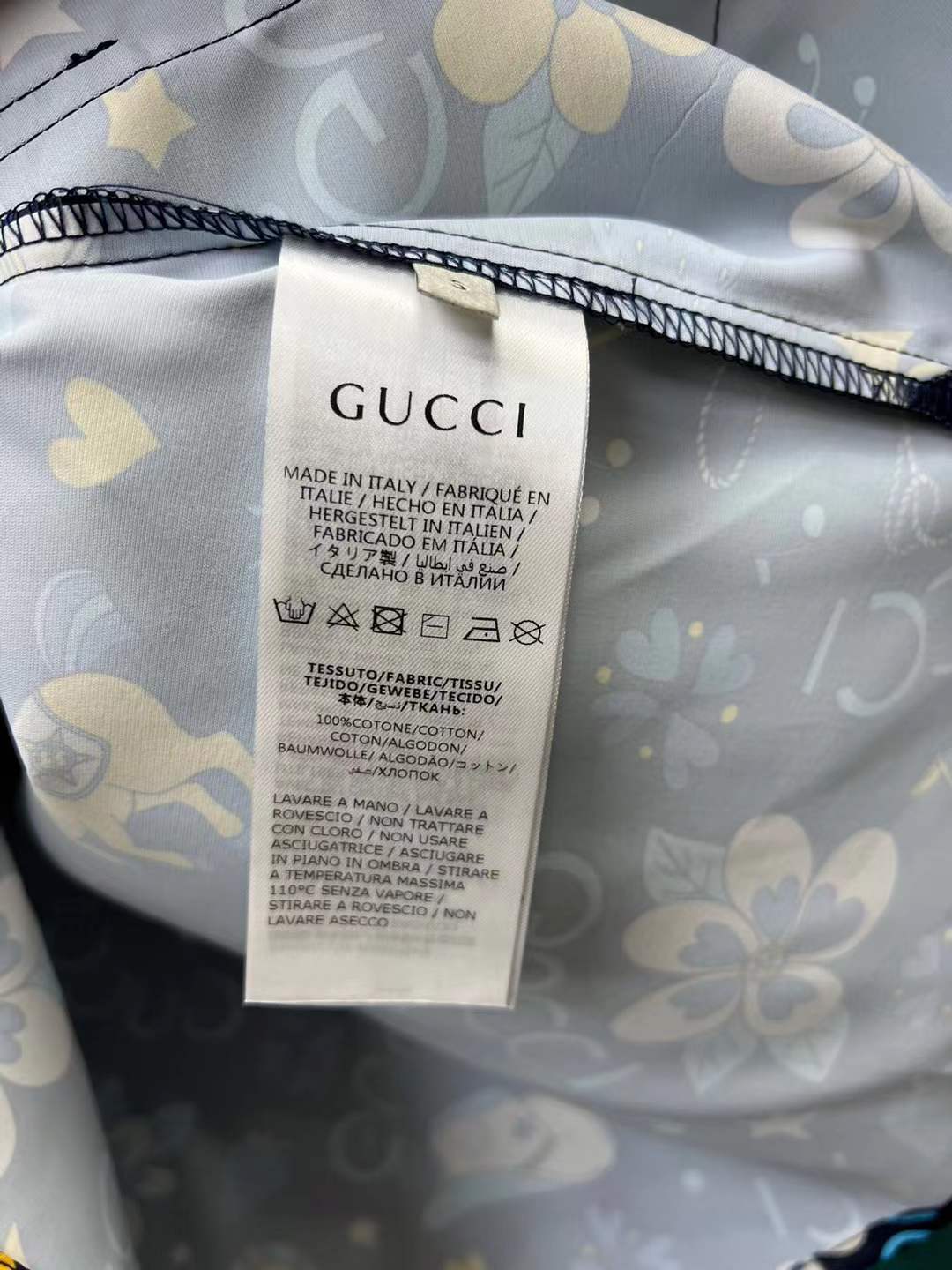 Gucci retro flower and pony print cotton bowling shirt