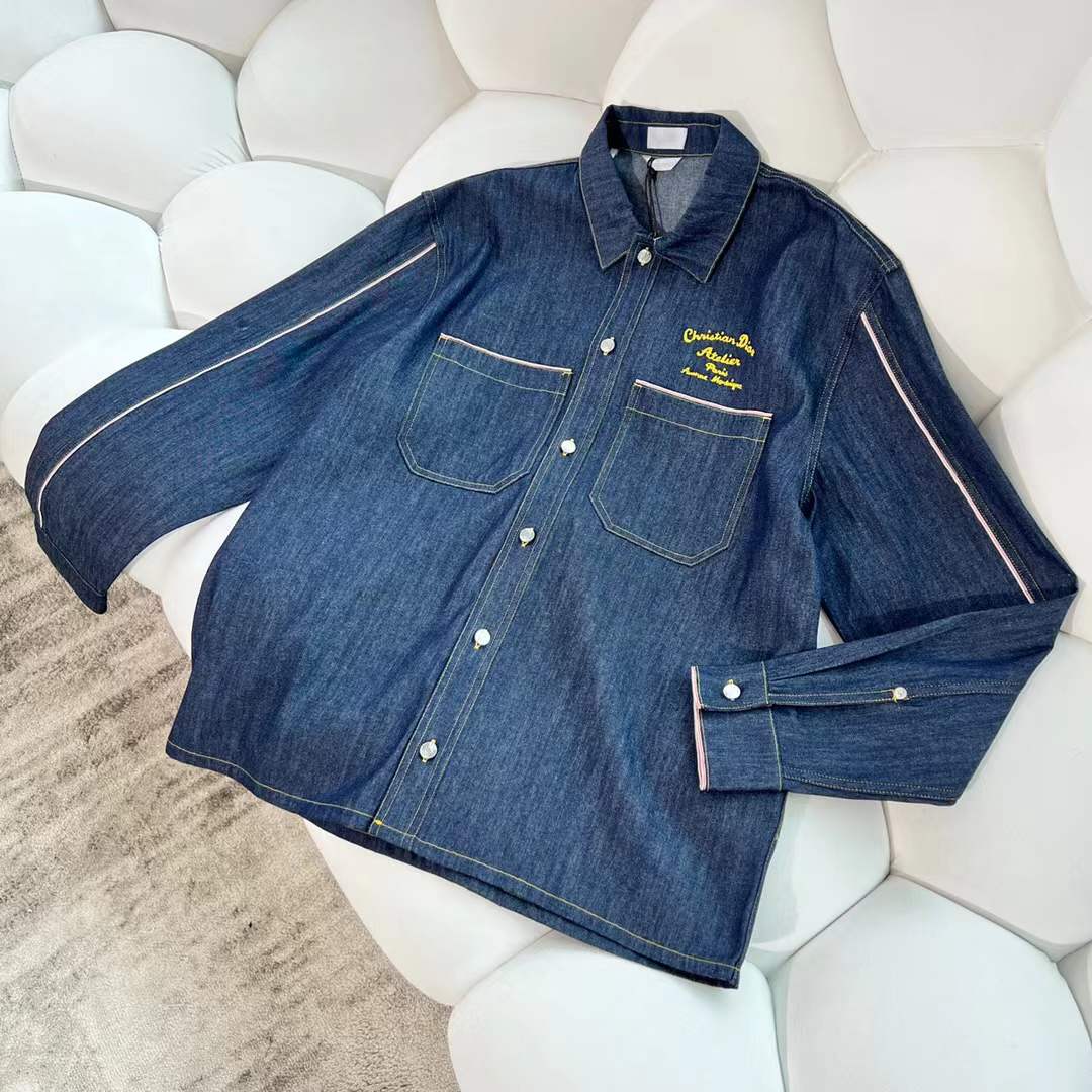 Dior Men 2022 'Christian Dior Atelier' denim shirt in blue