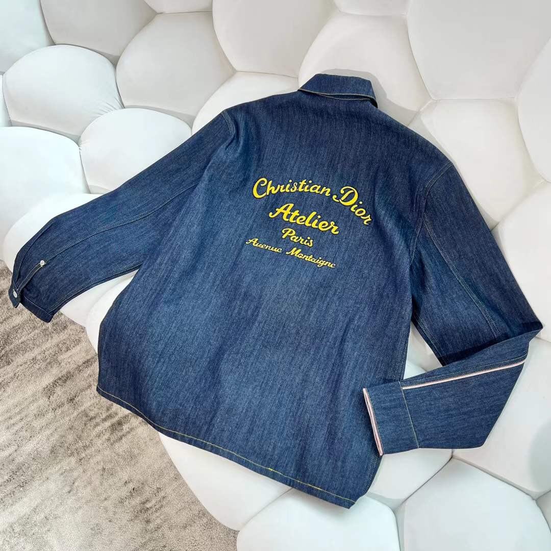 Dior Men 2022 'Christian Dior Atelier' denim shirt in blue