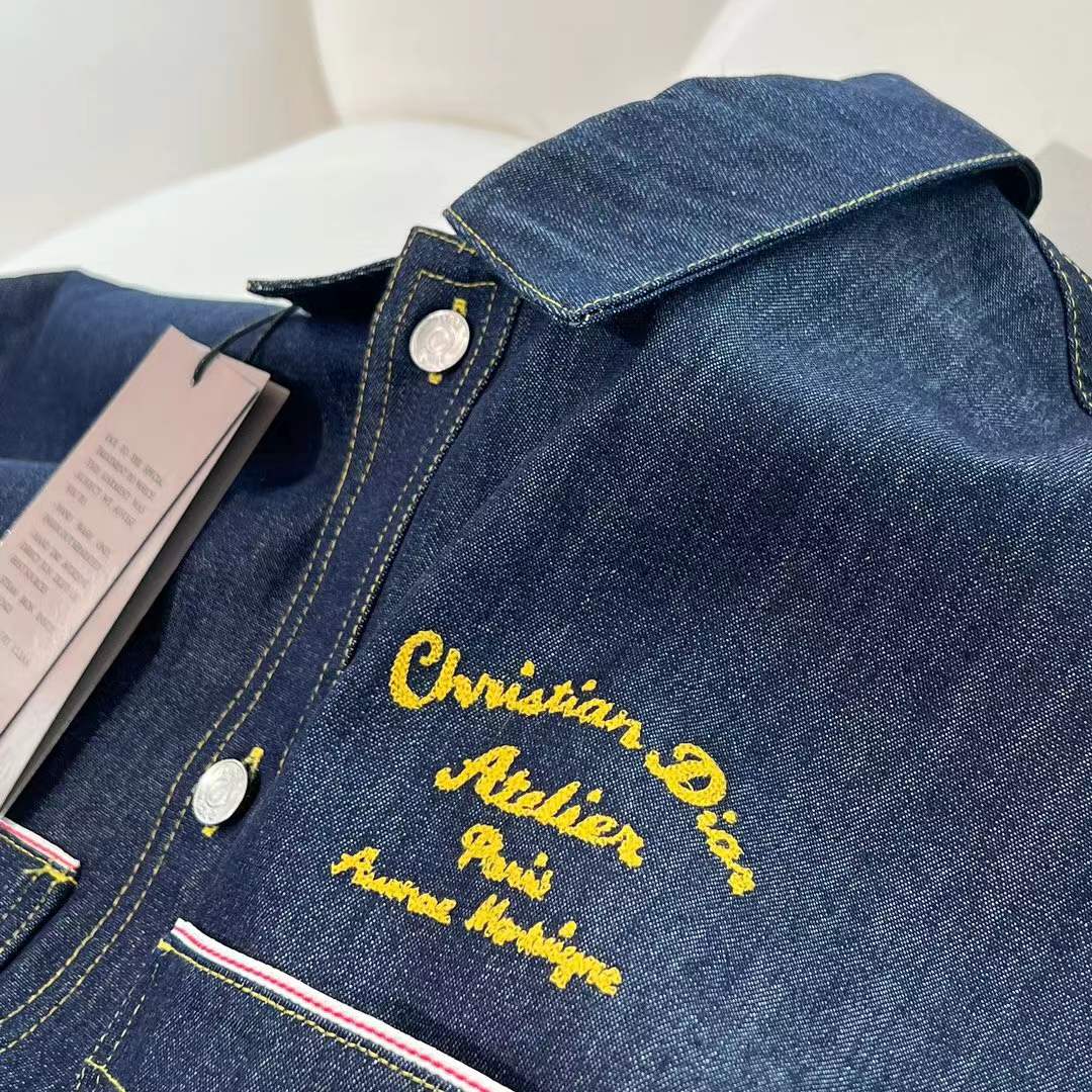 Dior Men 2022 'Christian Dior Atelier' denim shirt in blue