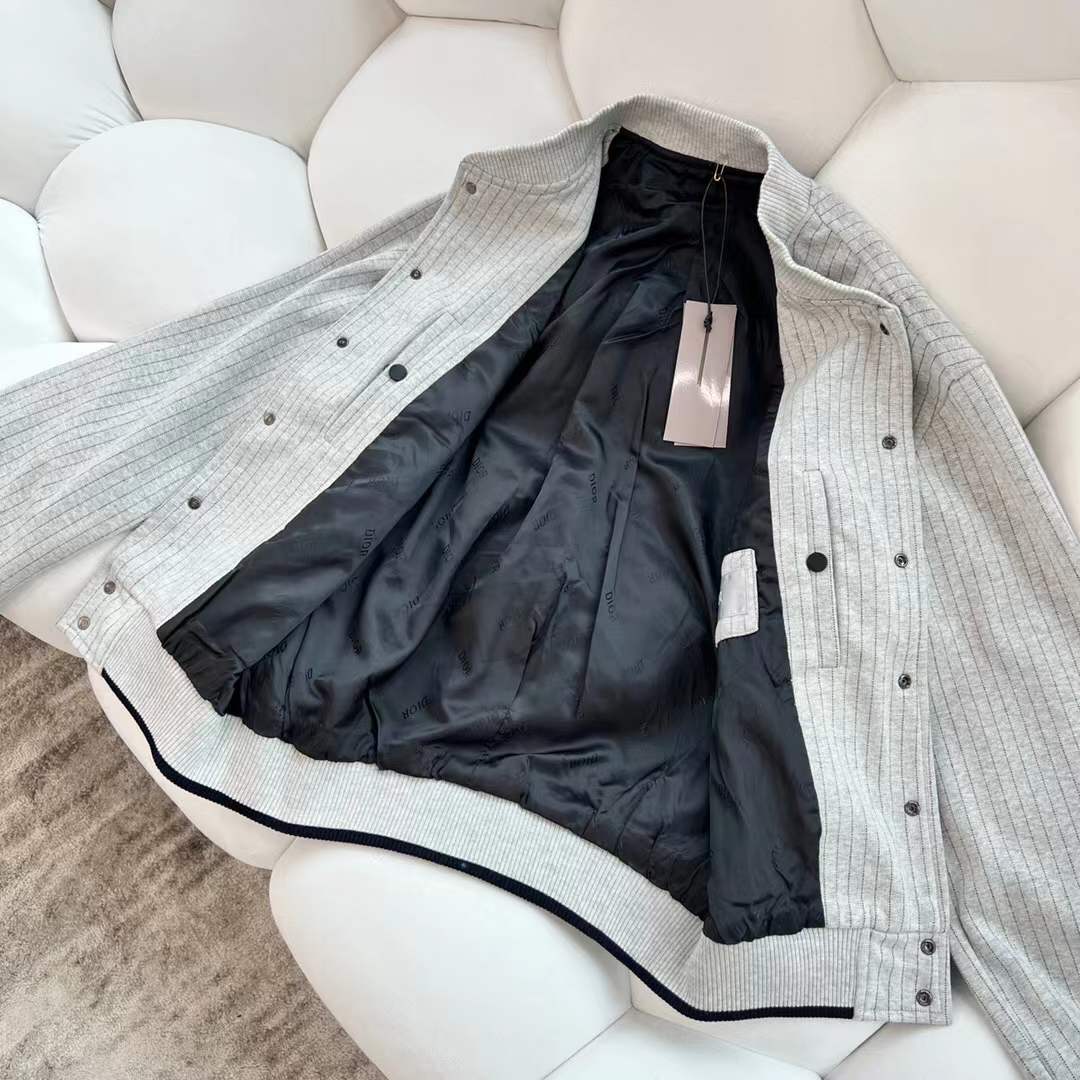 Dior Men 2022 Atelier Varsity Jacket in grey