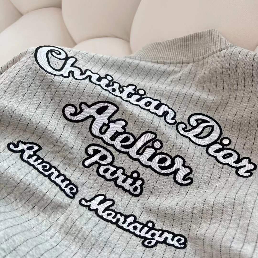 Dior Men 2022 Atelier Varsity Jacket in grey