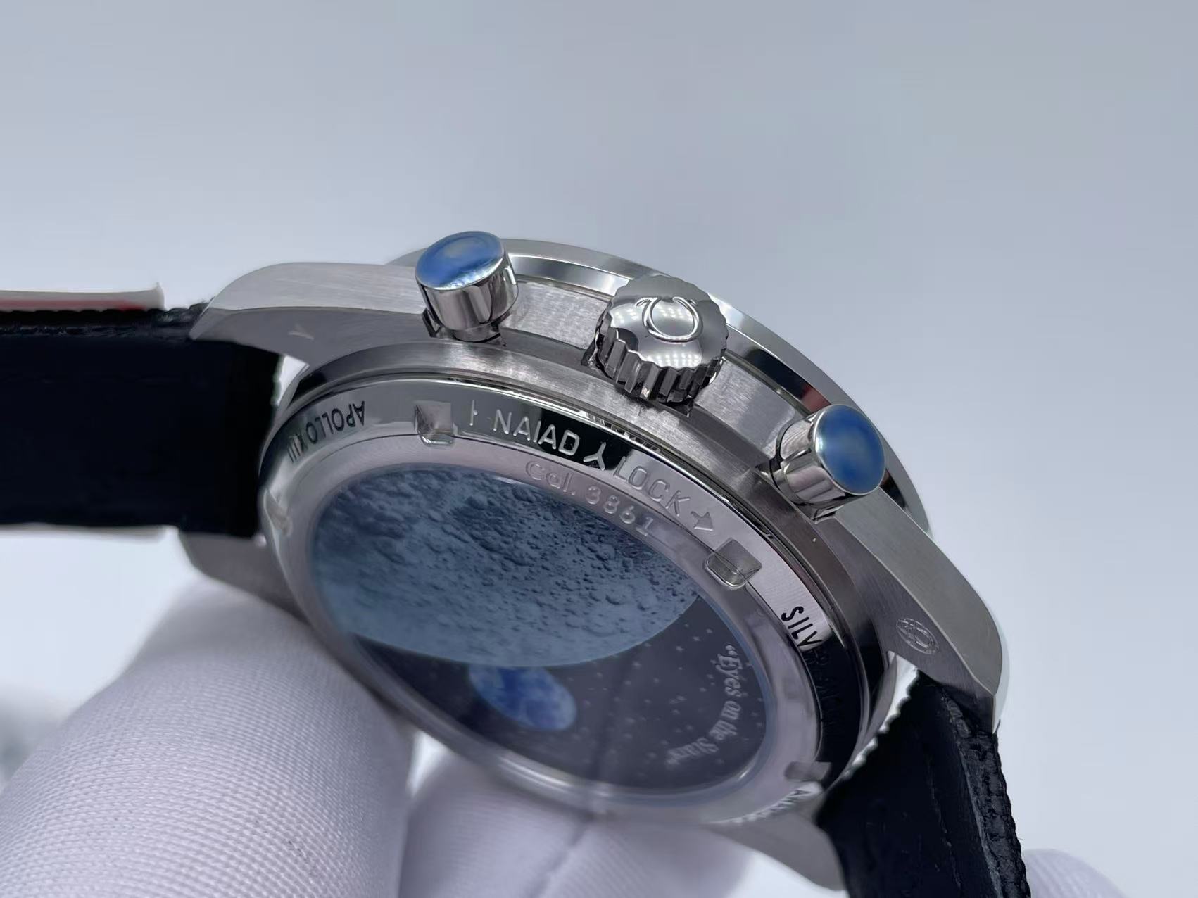 Speedmaster Professional Snoopy SS SMF 1:1 Best Edition BlackDial On Black Nylon Strap A3861(Free SS Bracelet) $488