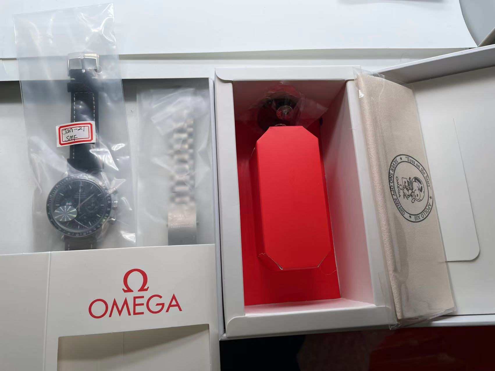 Speedmaster Professional Snoopy SS SMF 1:1 Best Edition BlackDial On Black Nylon Strap A3861(Free SS Bracelet) $488