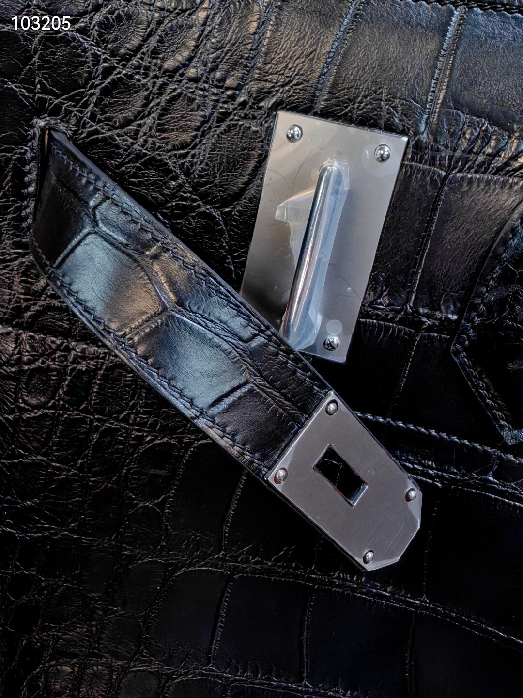 Hermès Haut à Courroies (HAC) bag made from crocodile or alligator skin