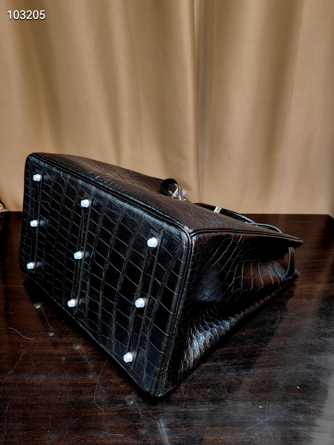 Hermès Haut à Courroies (HAC) bag made from crocodile or alligator skin