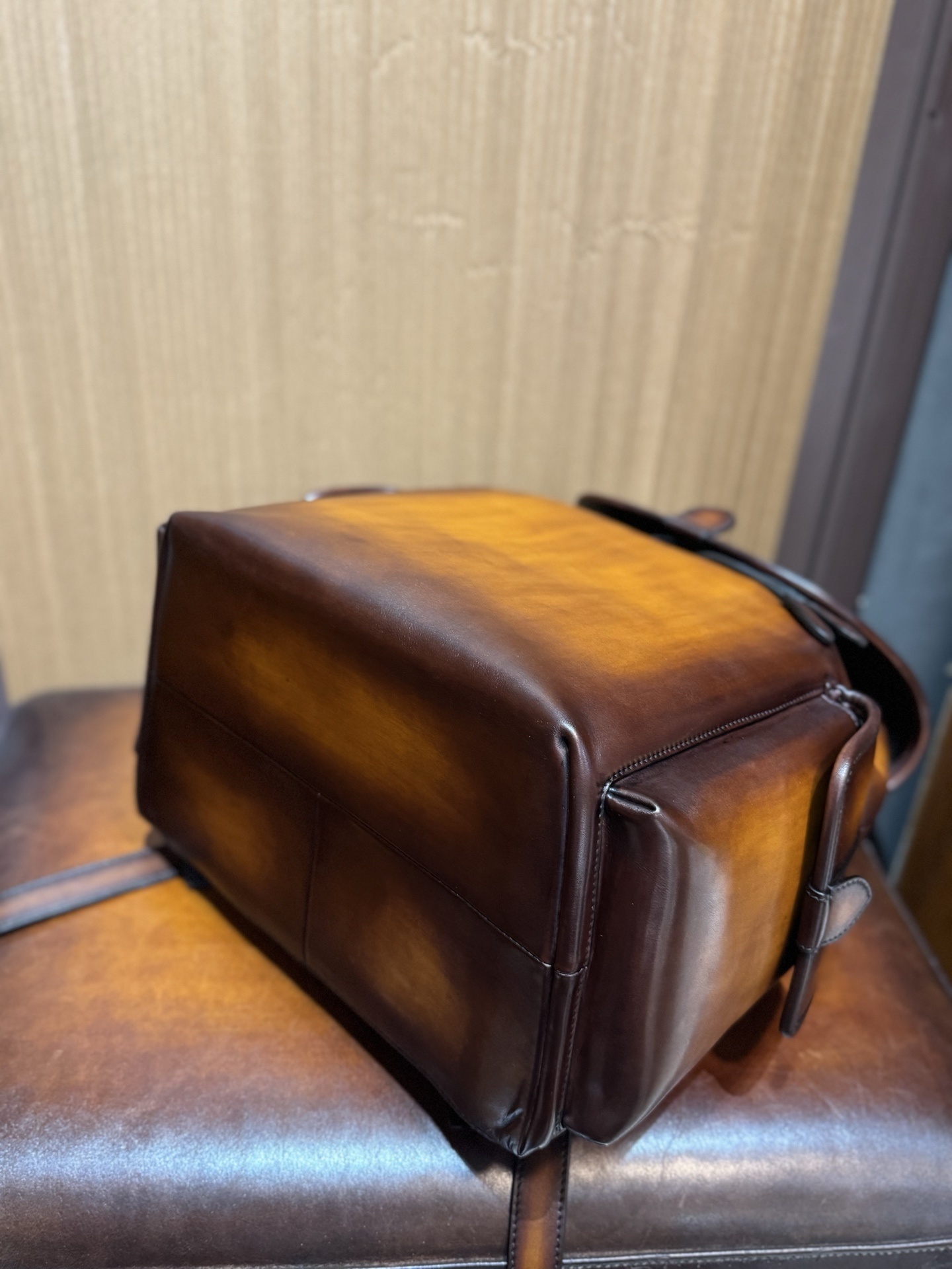 Berluti Horizon Scritto leather backpack.