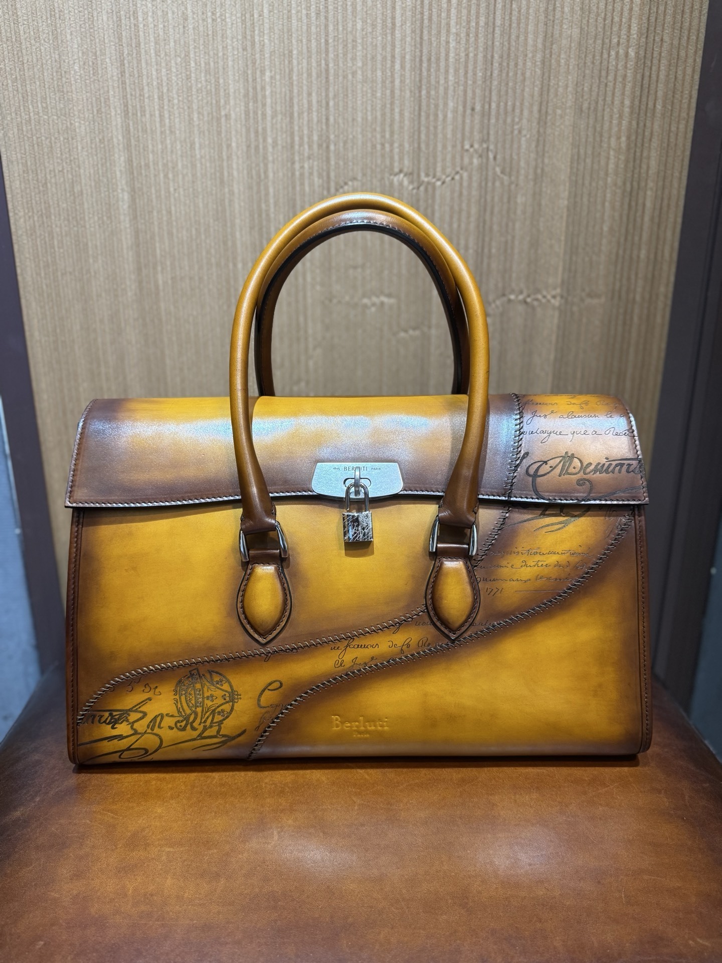 Berluti E'Mio Scritto leather briefcase
