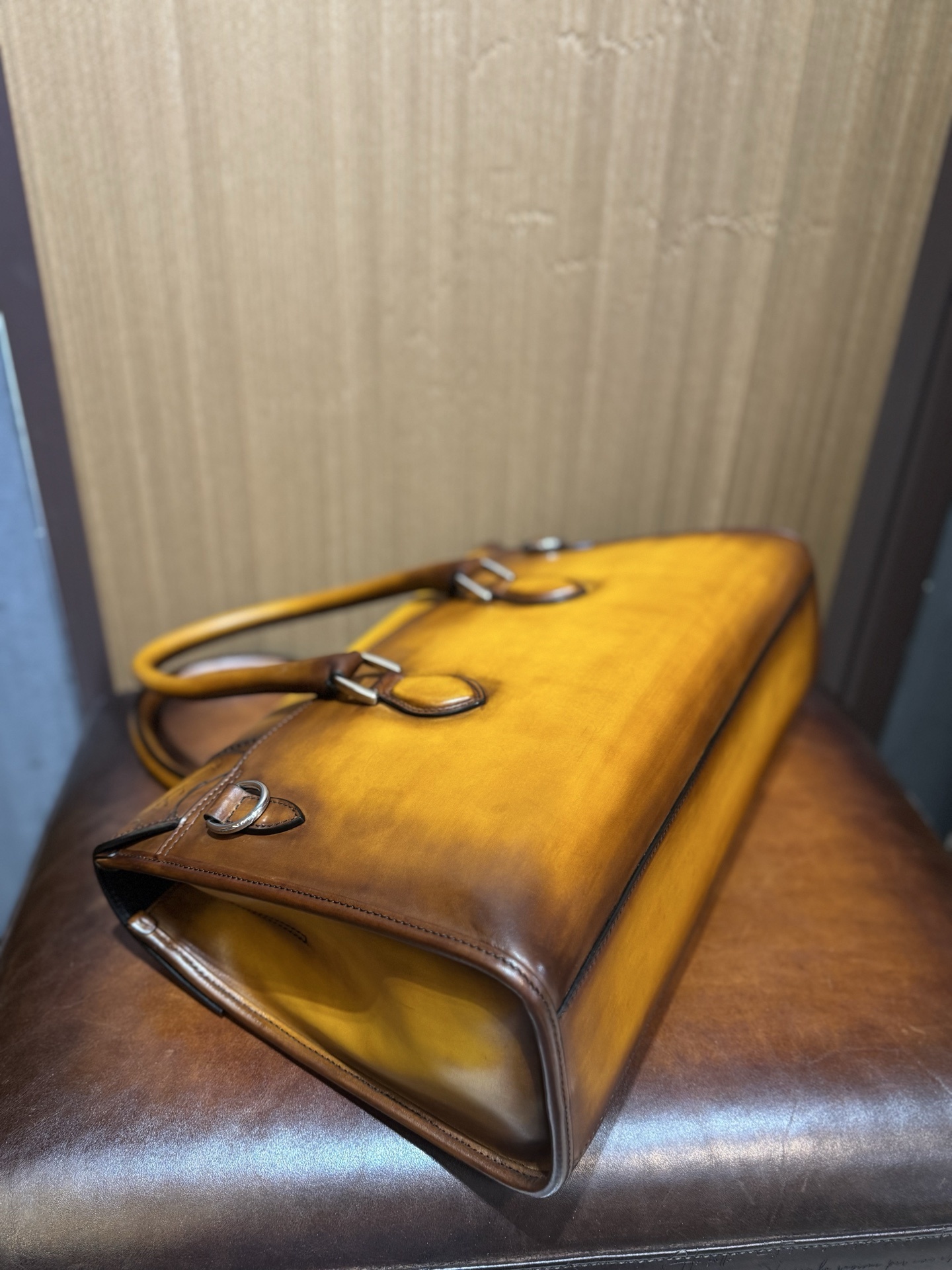 Berluti E'Mio Scritto leather briefcase