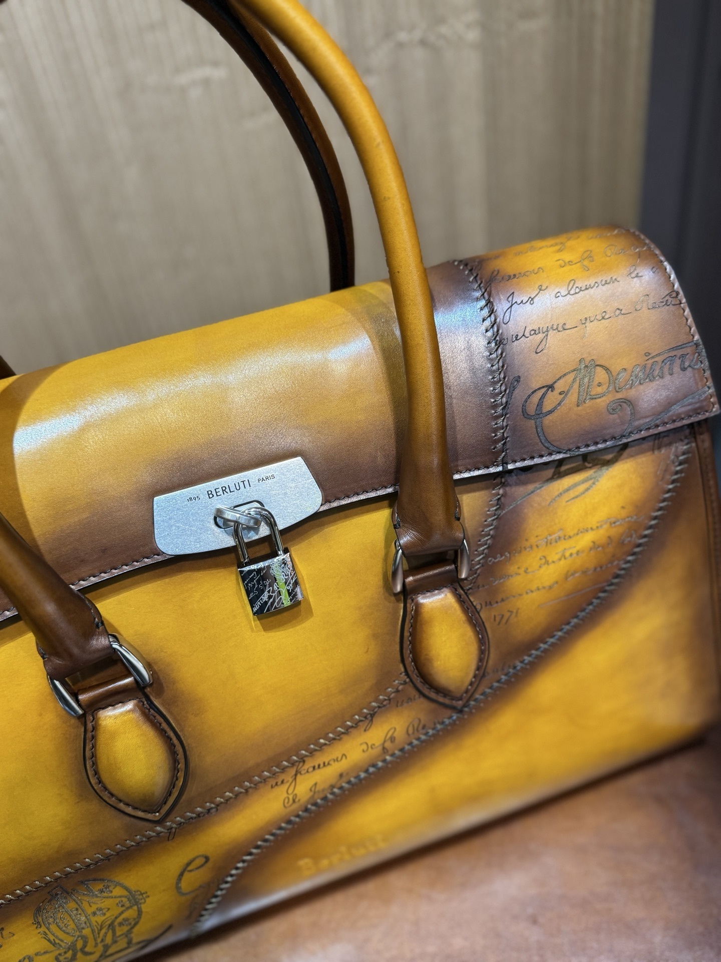 Berluti E'Mio Scritto leather briefcase