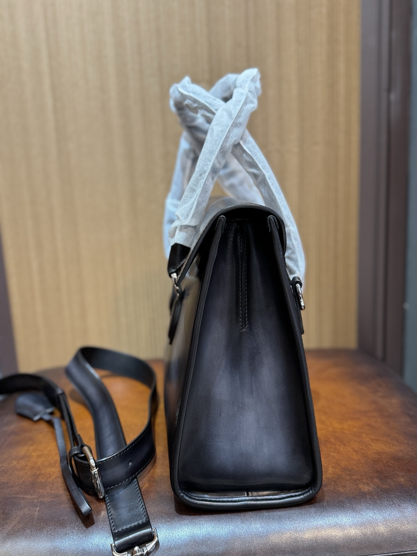 Berluti E'Mio Scritto leather briefcase in Cacao Intenso