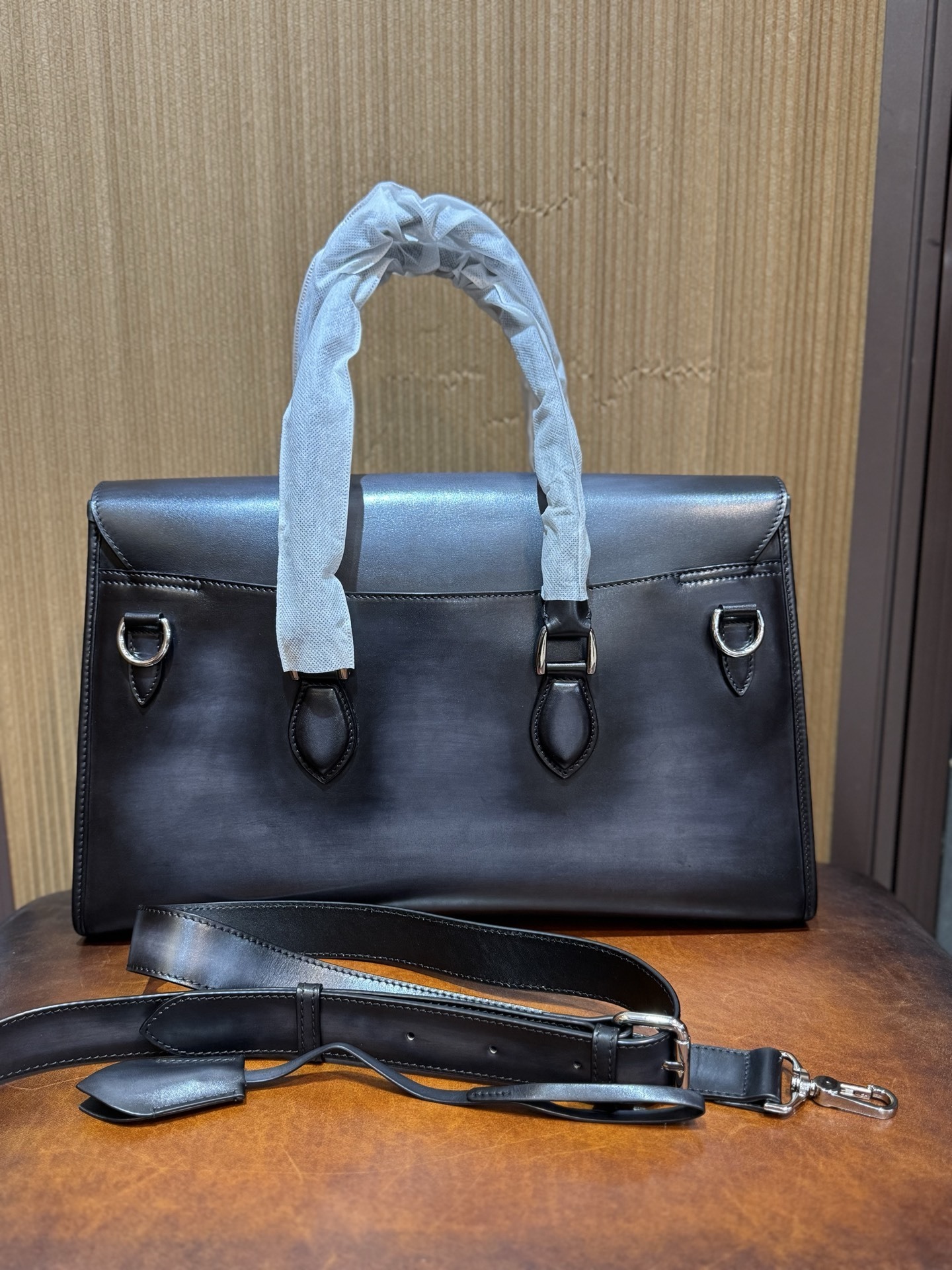 Berluti E'Mio Scritto leather briefcase in Cacao Intenso