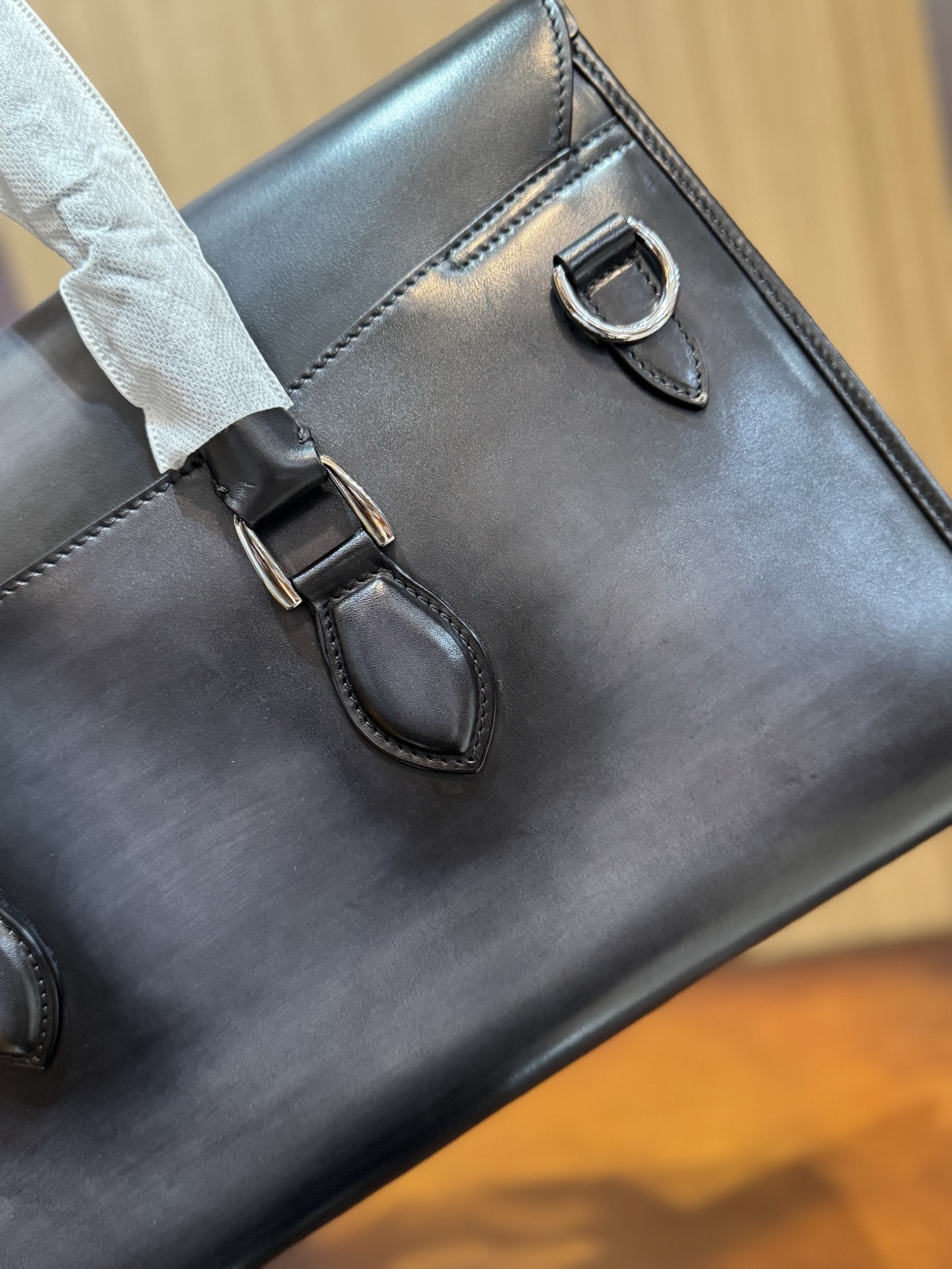 Berluti E'Mio Scritto leather briefcase in Cacao Intenso
