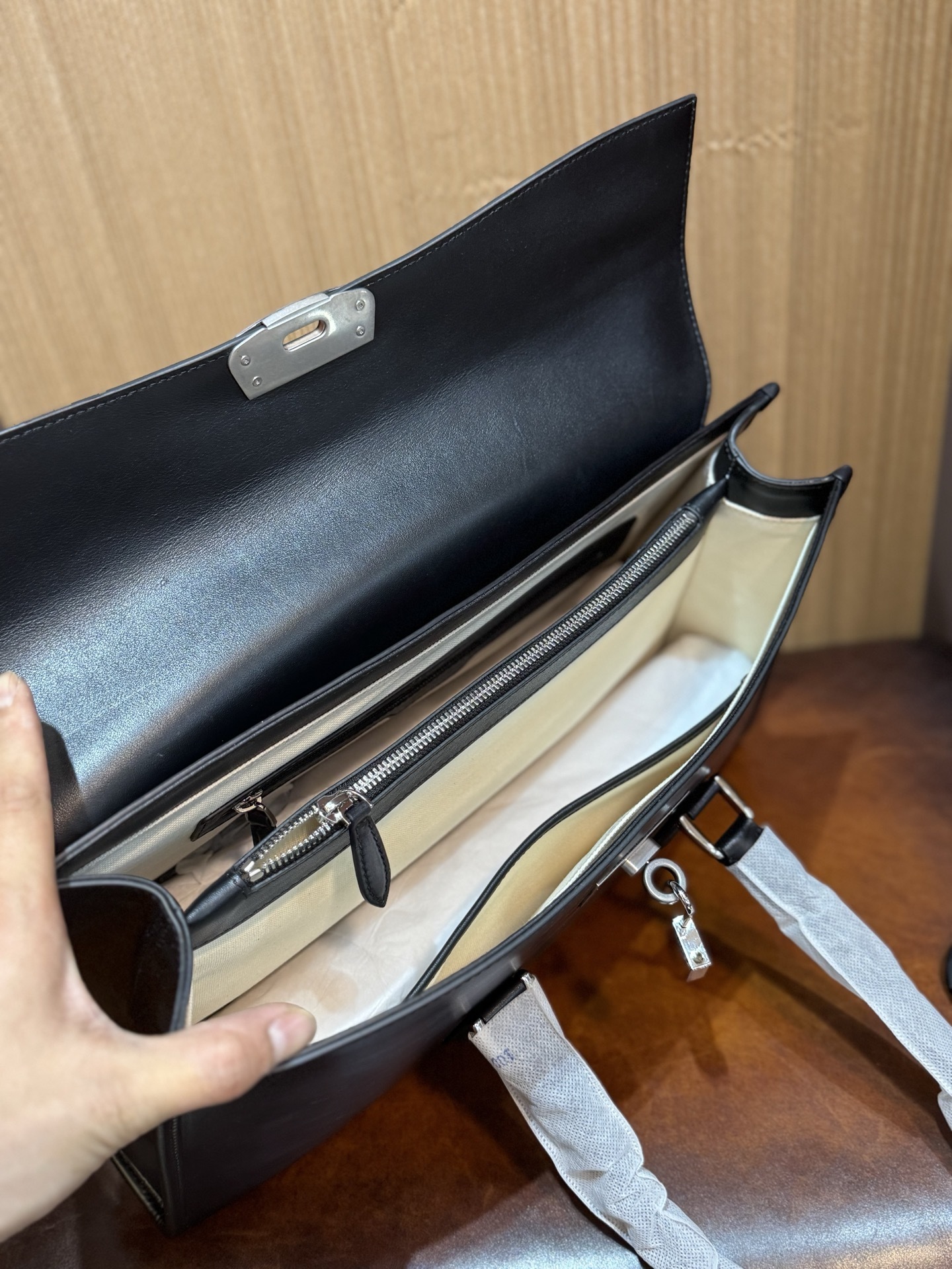 Berluti E'Mio Scritto leather briefcase in Cacao Intenso