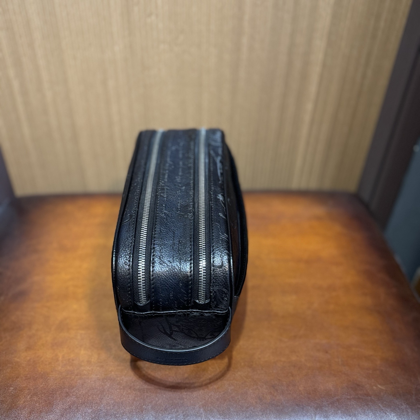 Berluti Formula 1003 Zipped Pouch in Scritto leather