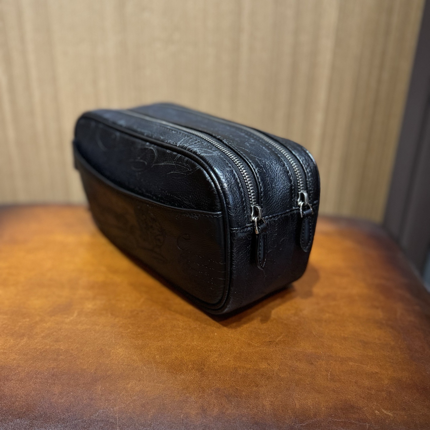 Berluti Formula 1003 Zipped Pouch in Scritto leather