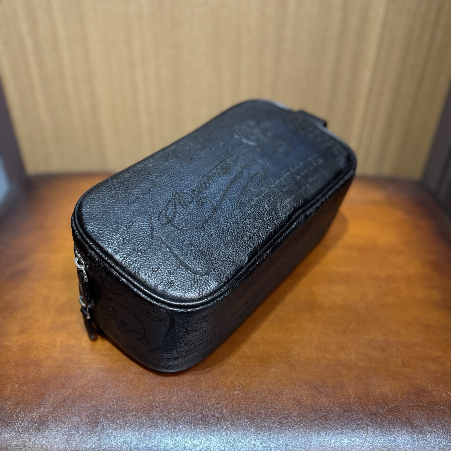 Berluti Formula 1003 Zipped Pouch in Scritto leather