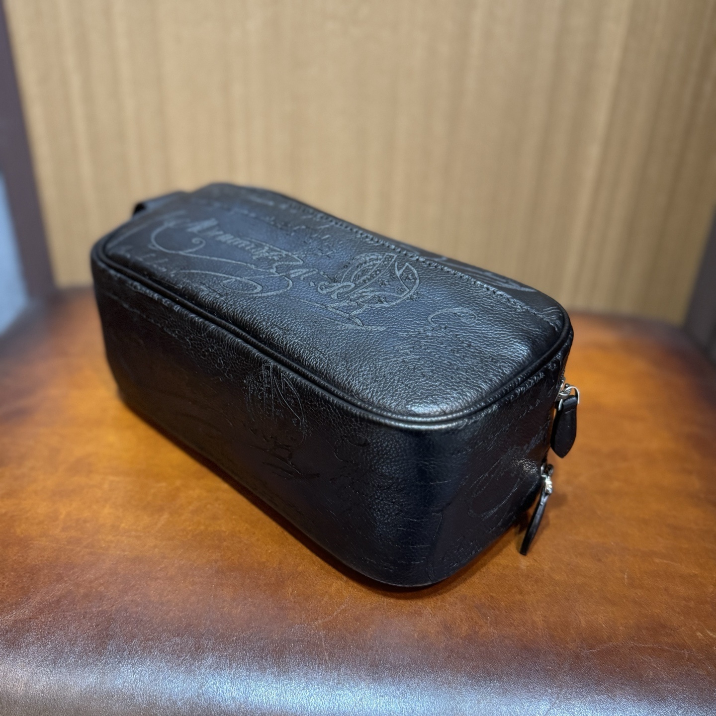 Berluti Formula 1003 Zipped Pouch in Scritto leather