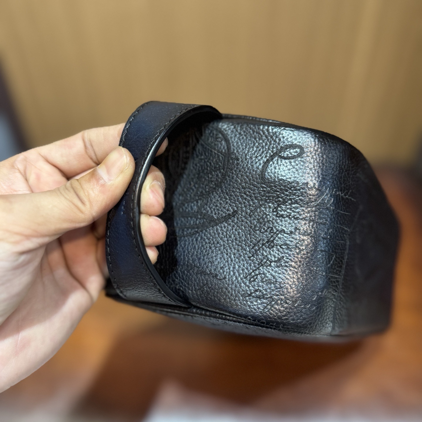 Berluti Formula 1003 Zipped Pouch in Scritto leather