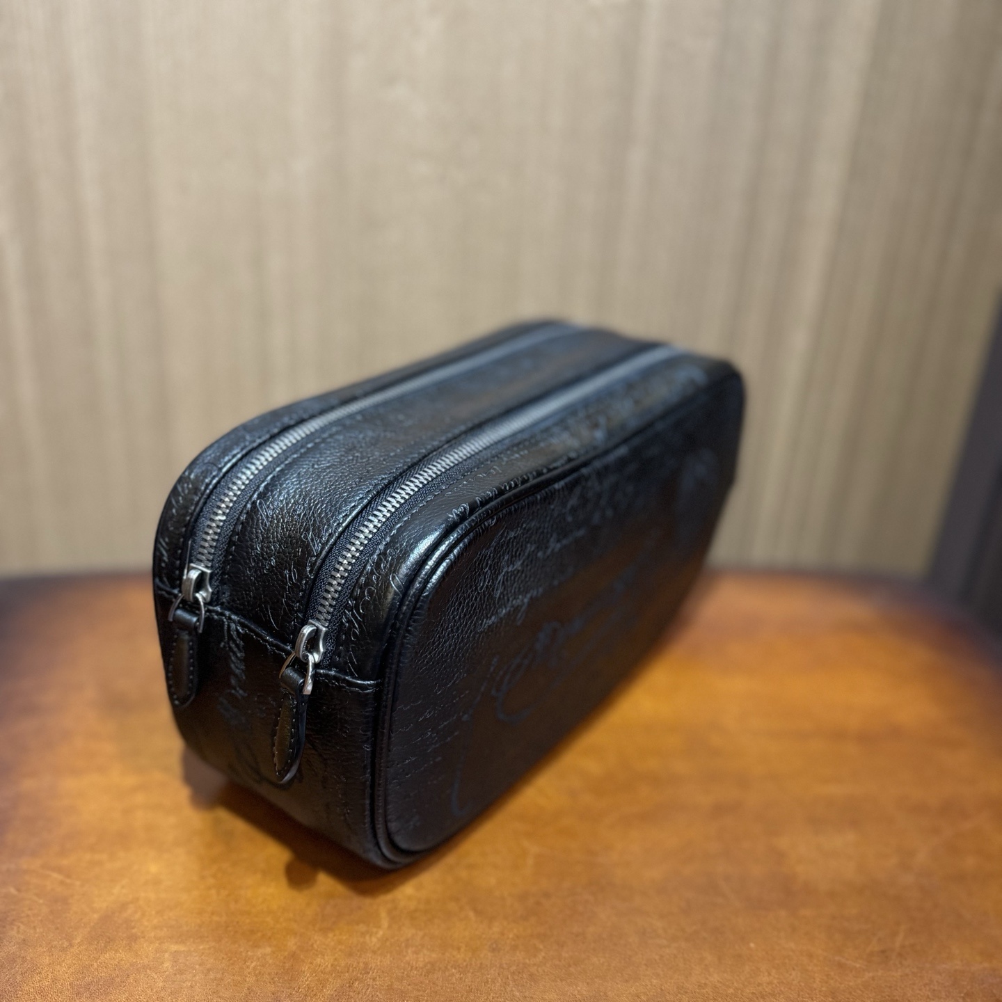 Berluti Formula 1003 Zipped Pouch in Scritto leather