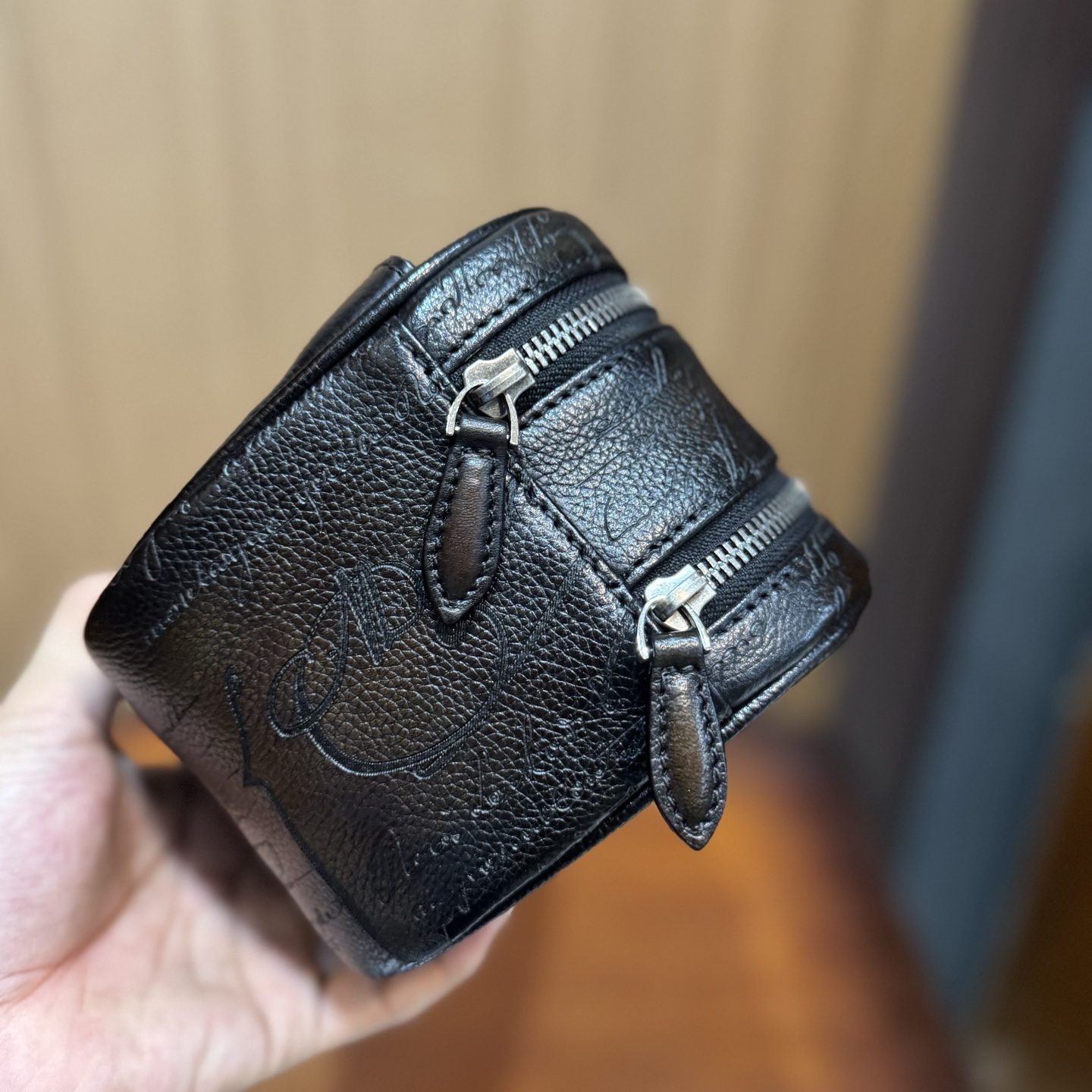 Berluti Formula 1003 Zipped Pouch in Scritto leather