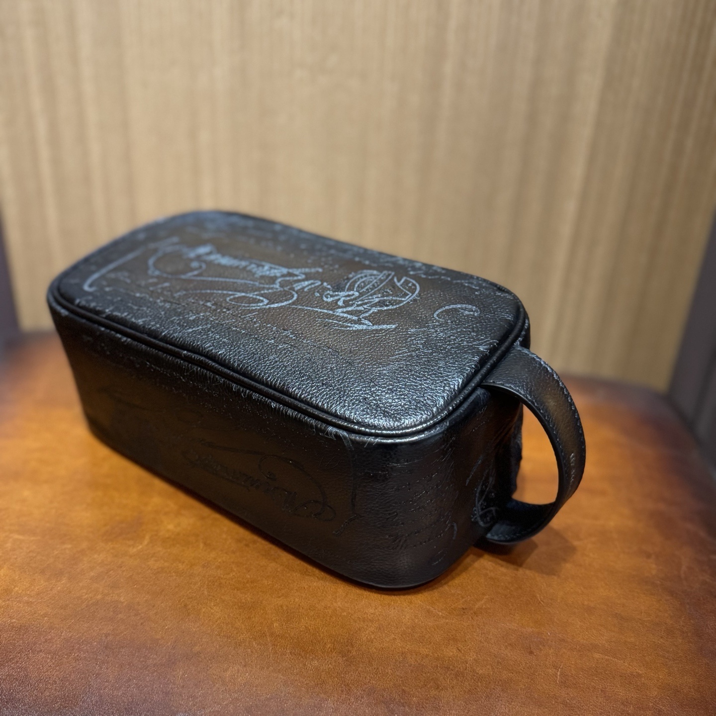 Berluti Formula 1003 Zipped Pouch in Scritto leather