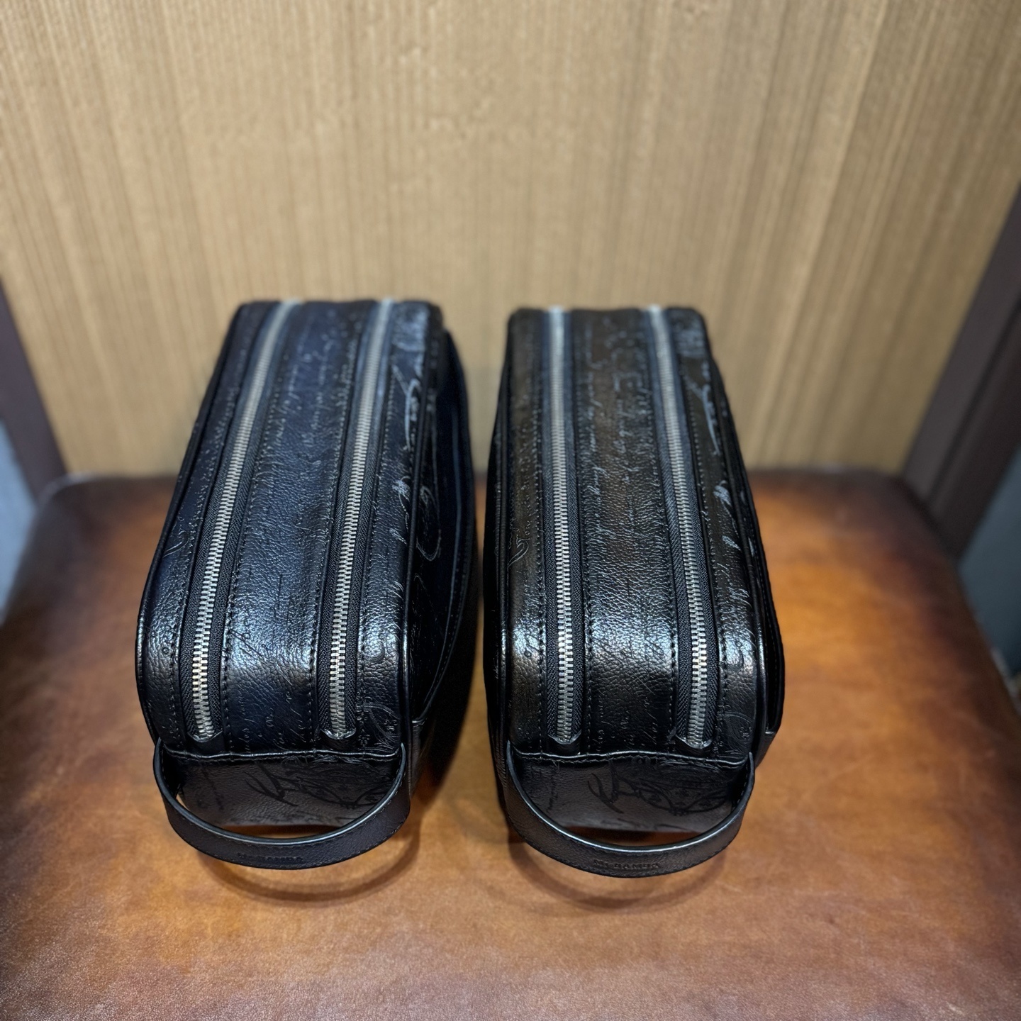 Berluti Formula 1003 Zipped Pouch in Scritto leather