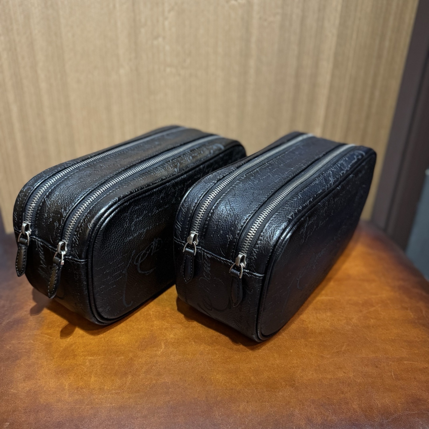 Berluti Formula 1003 Zipped Pouch in Scritto leather