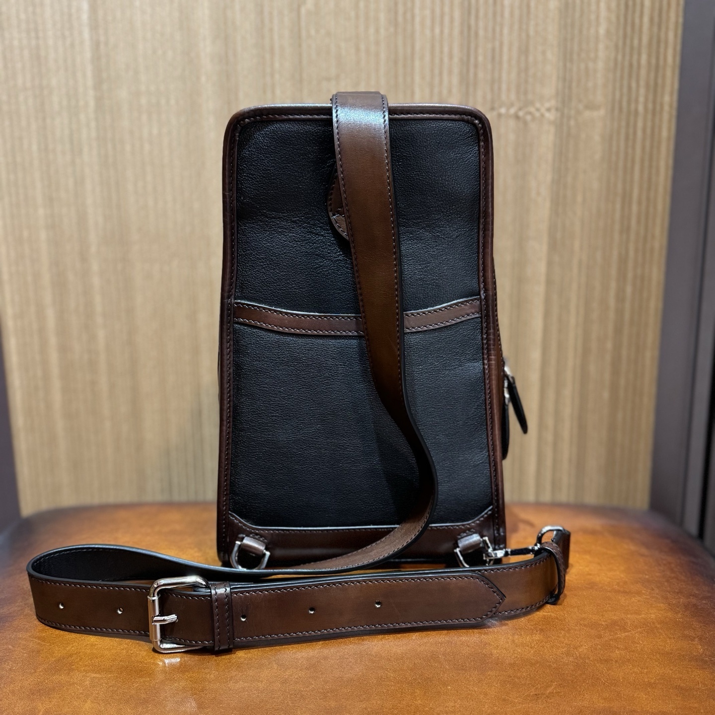 Berluti Périple sling bag in brown Venezia leather