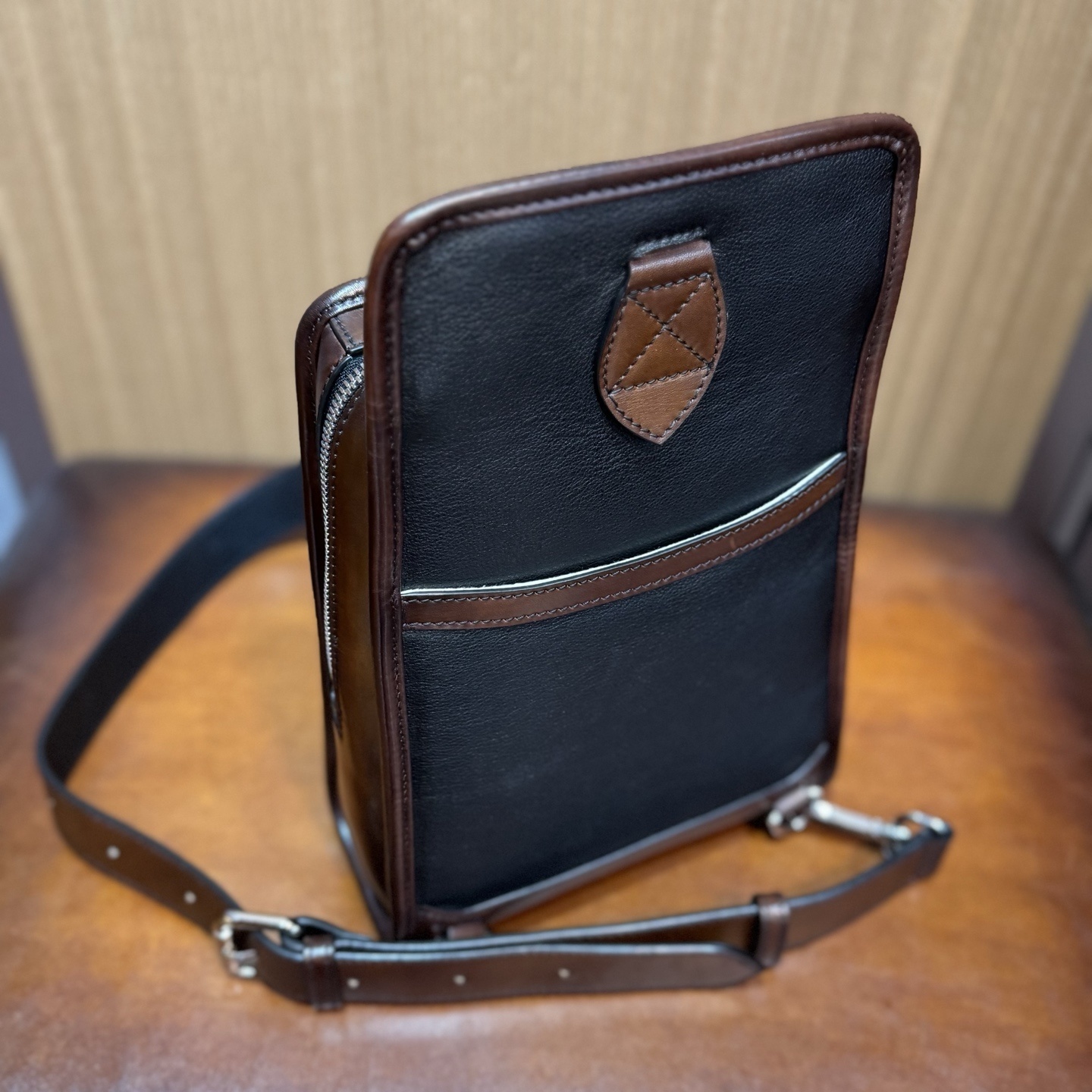 Berluti Périple sling bag in brown Venezia leather