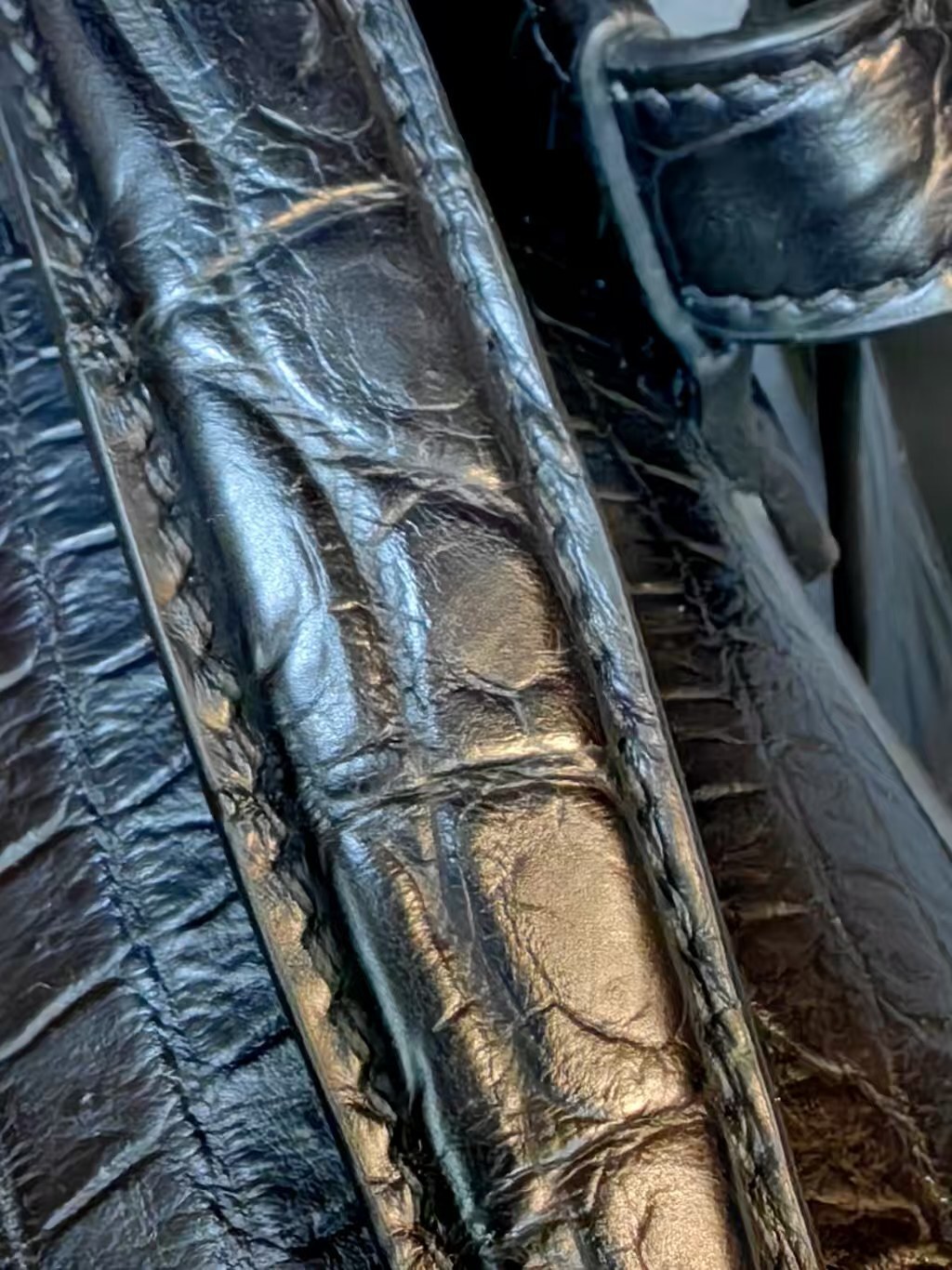 Saint Laurent Sac De Jour crocodile-embossed leather backpack in black