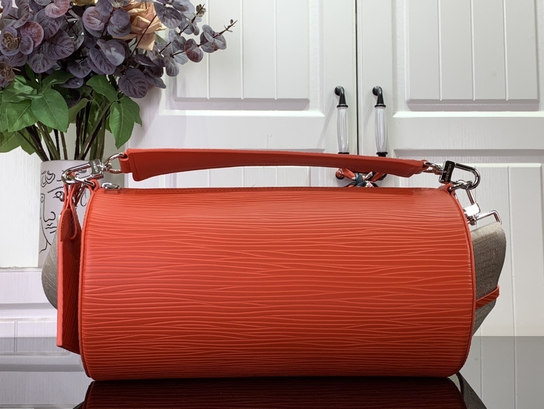 LV Epi XL Soft Polochon shoulder bag in rouge red calfskin leather