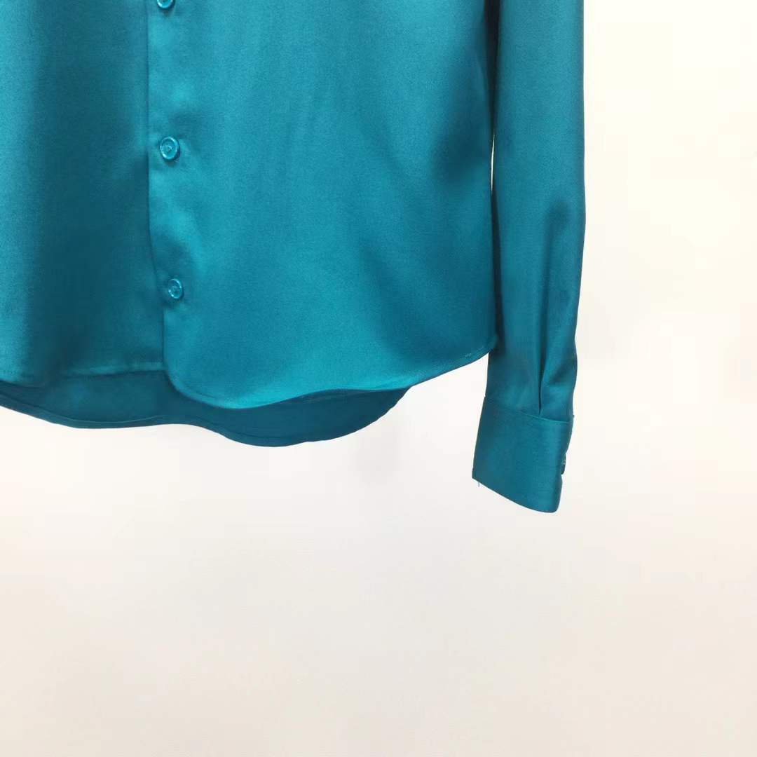 Bottega Veneta Grain de Poudre Wool Shirt in green