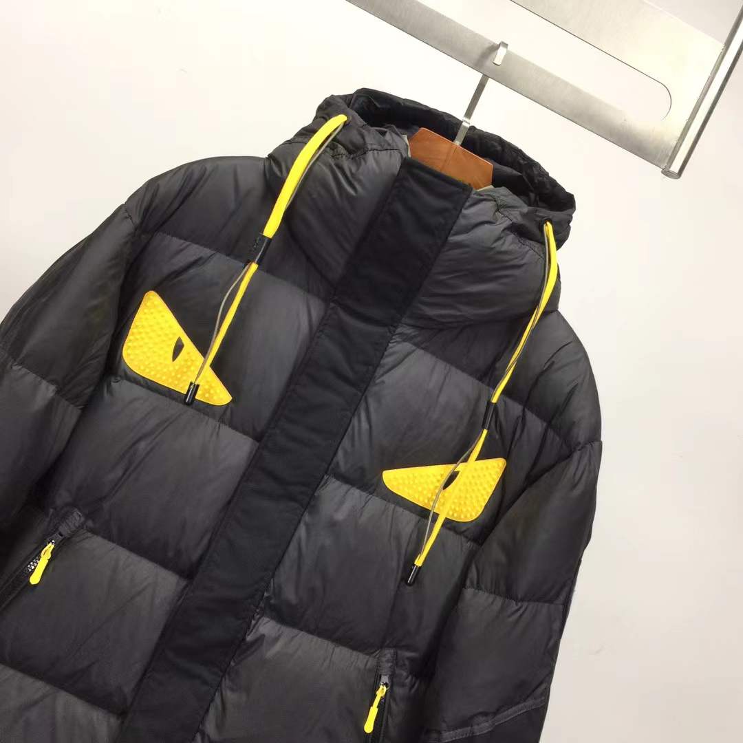 Fendi Monster Eyes Puffer Jacket black