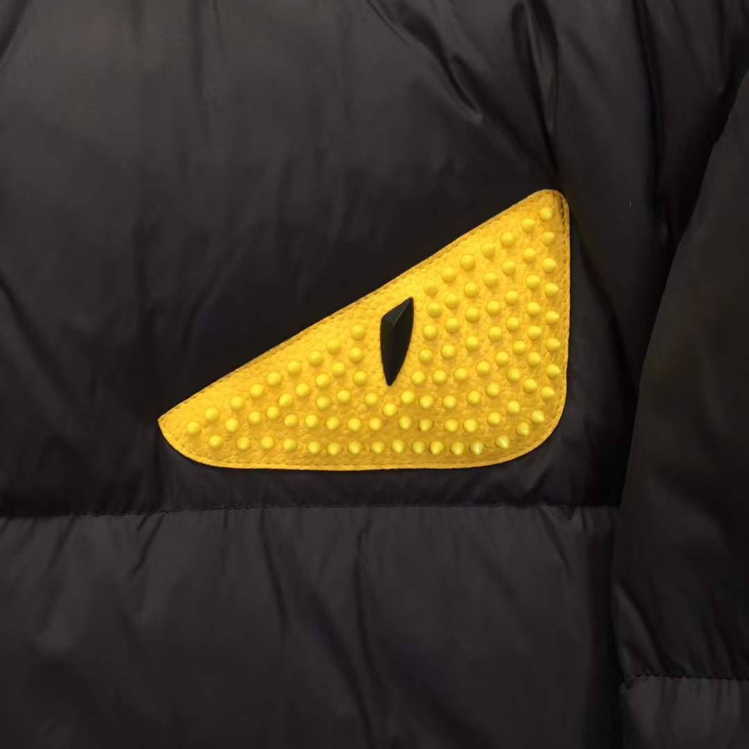 Fendi Monster Eyes Puffer Jacket black