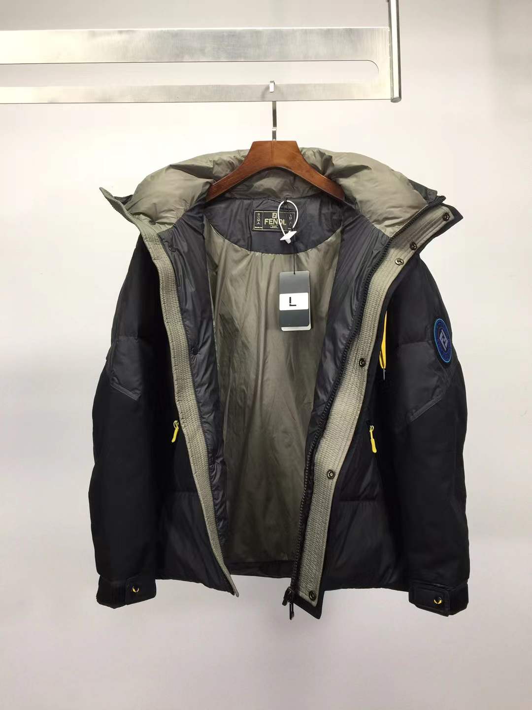Fendi Monster Eyes Puffer Jacket black