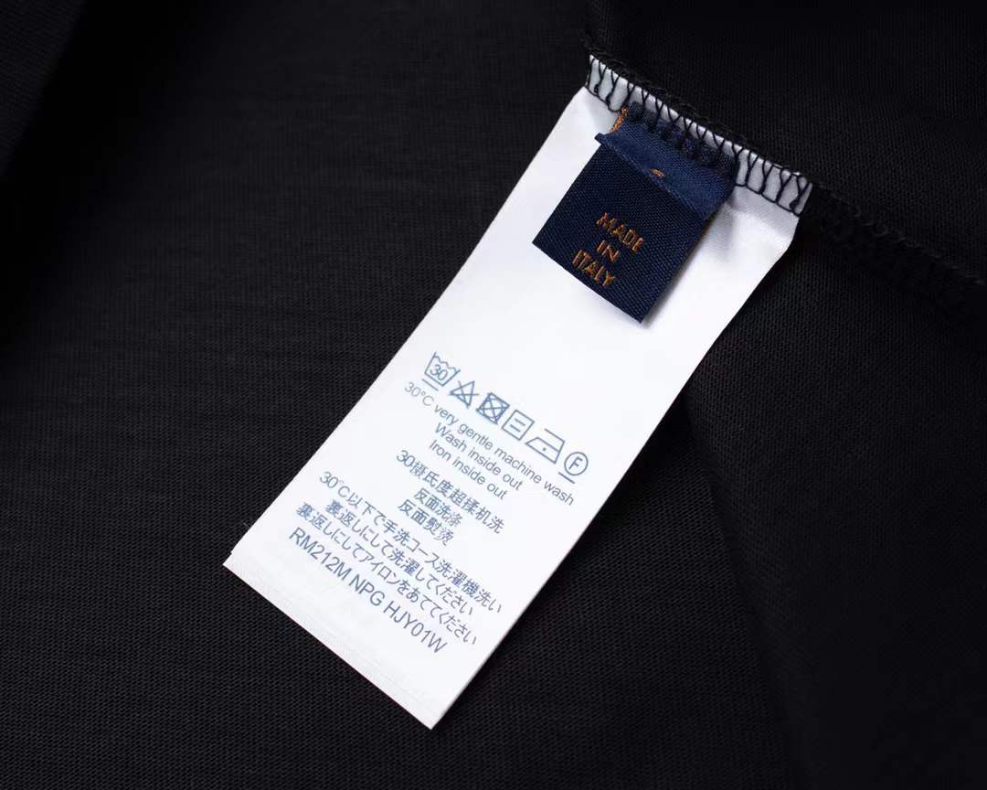 LV black Balmain Universe & Stars T-shirt