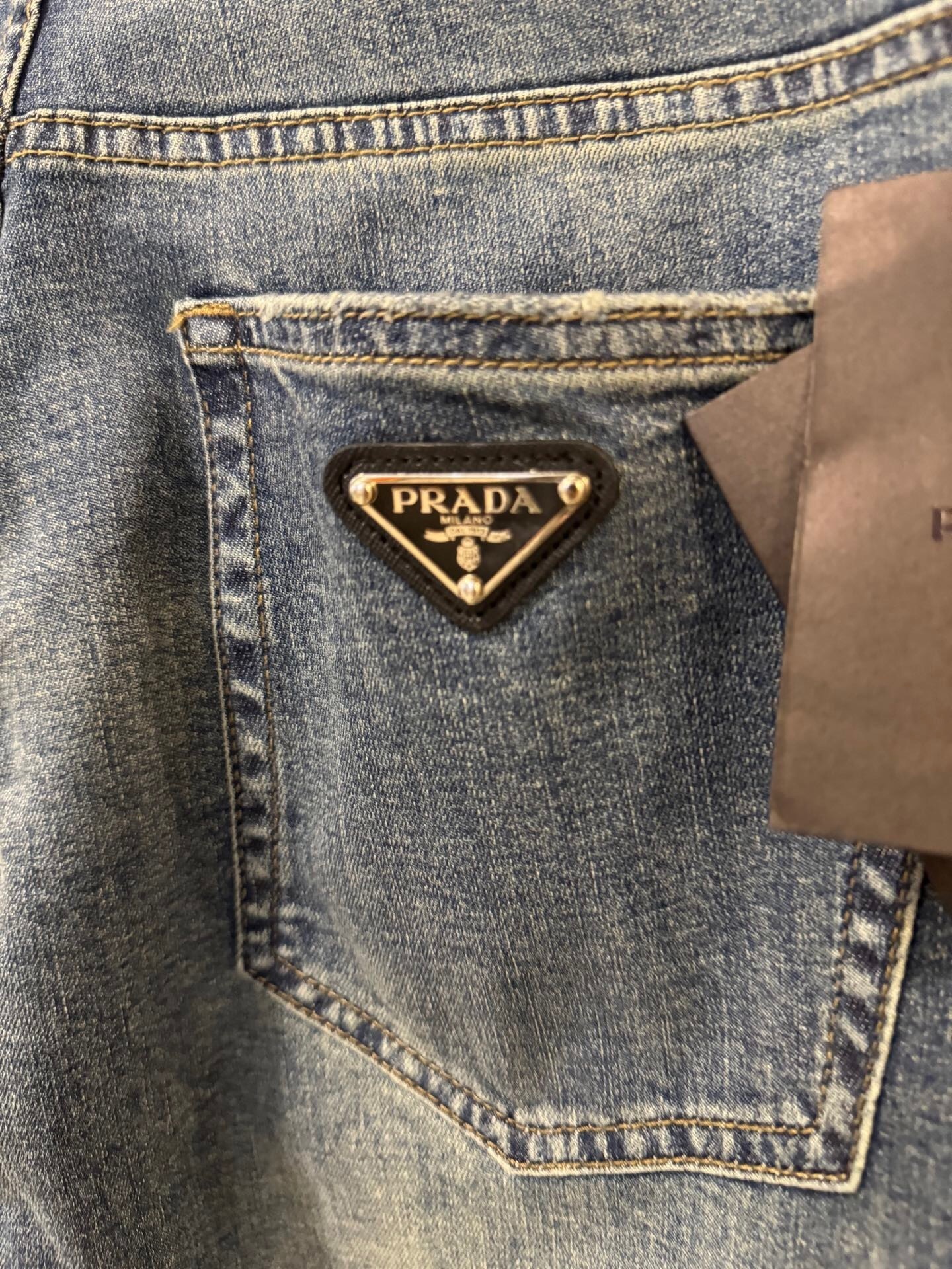 Prada blue denim jeans for men