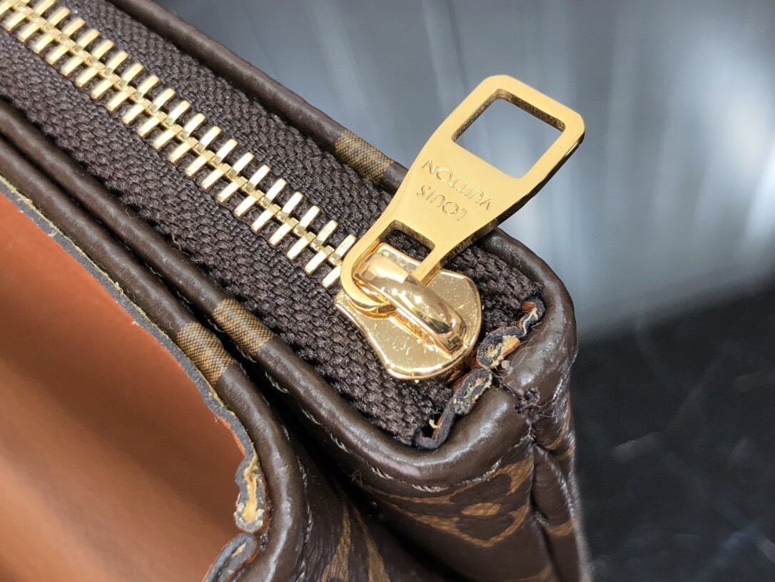 LV Marceau chain handbag in monogram canvas with black leather