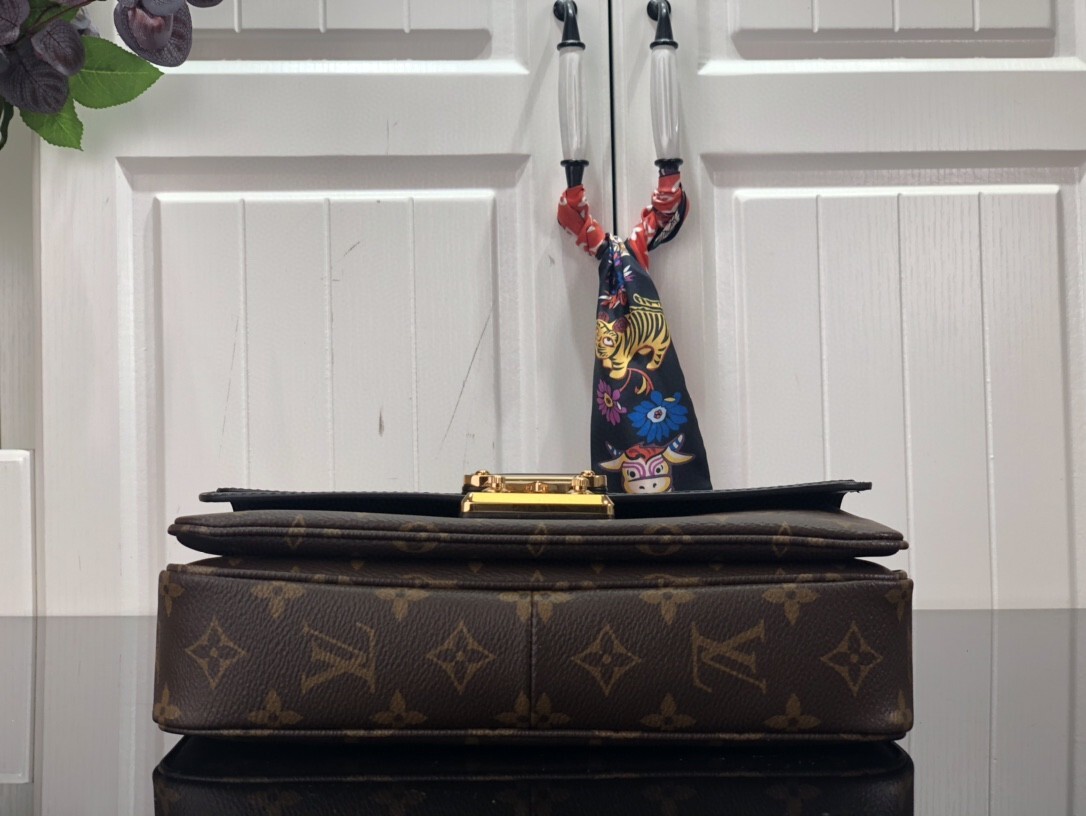 LV Marceau chain handbag in monogram canvas with black leather
