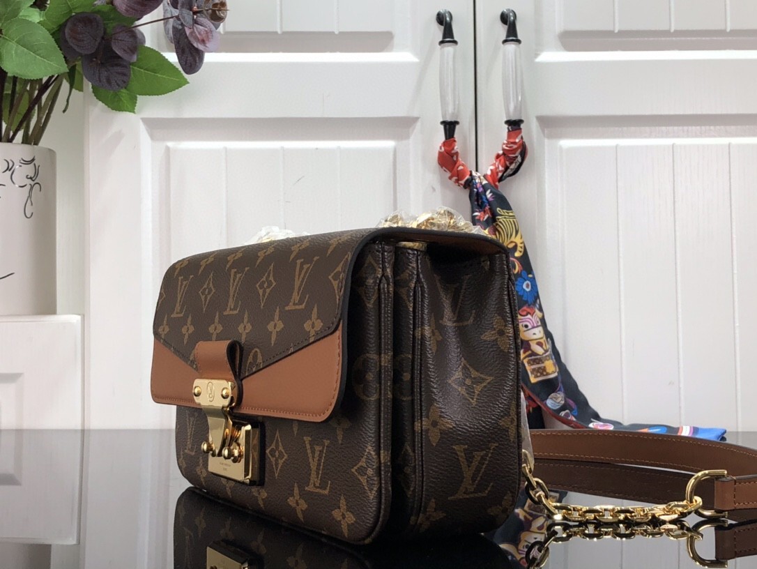 LV Marceau shoulder bag in brown monogram coated canvas