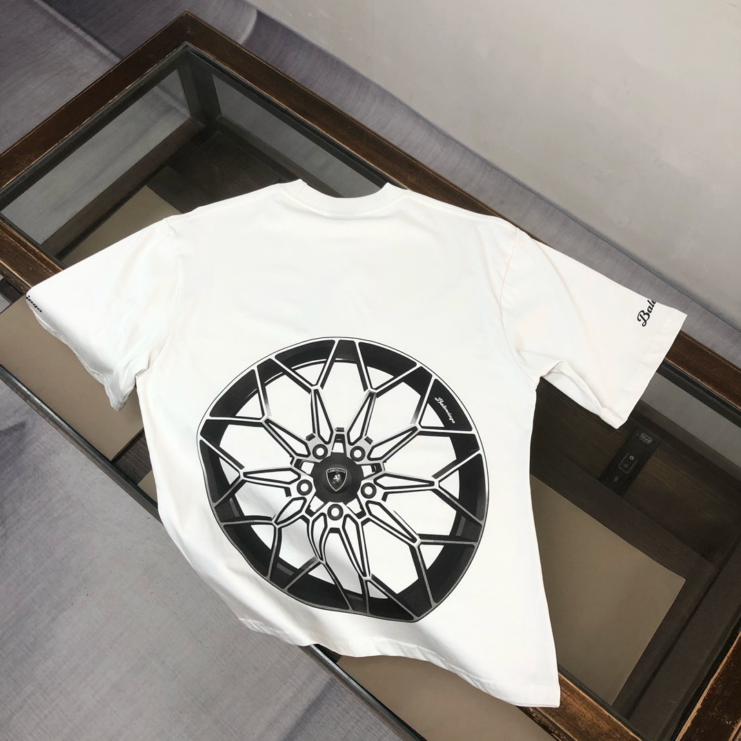 Balenciaga x Automobili Lamborghini graphic T-shirt in dirty white cotton jersey White