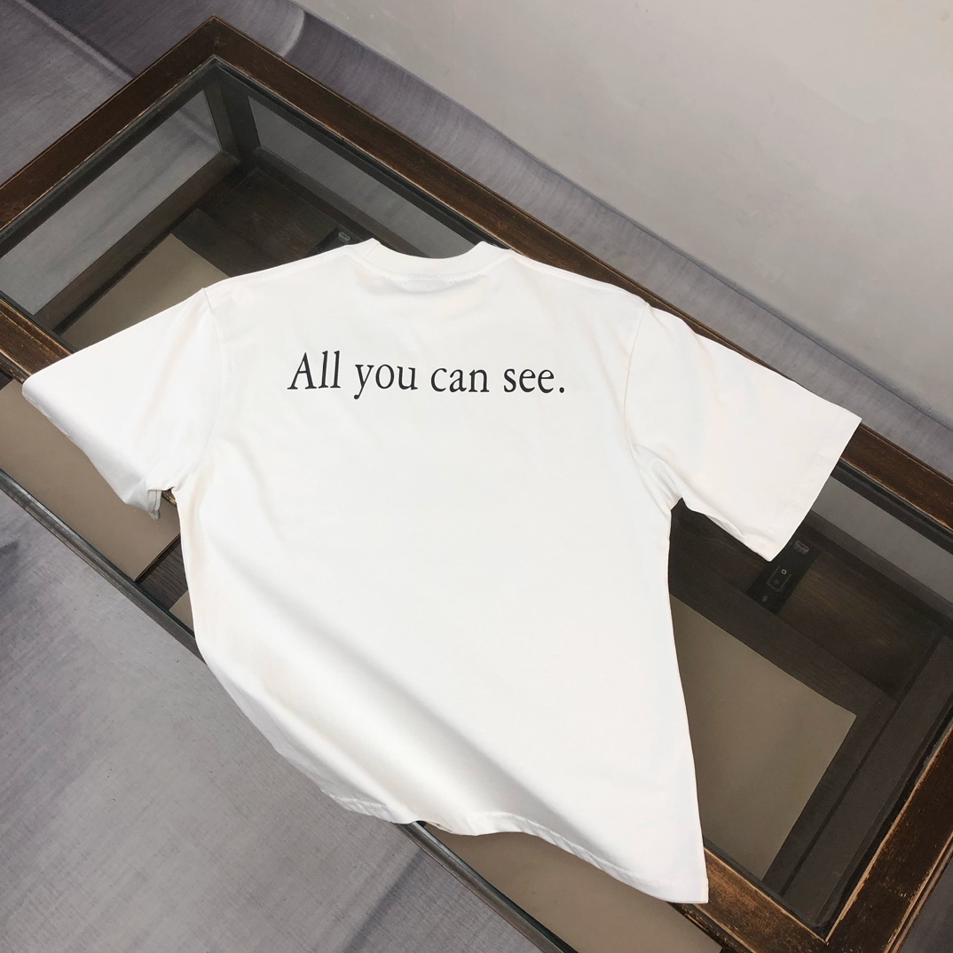 Balenciaga 360 Sunglasses medium-fit T-shirt in dirty white cotton