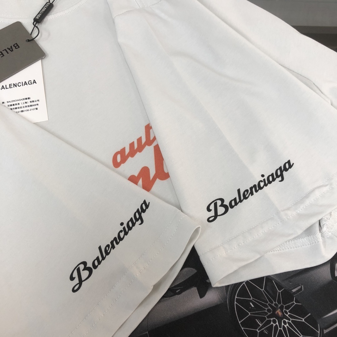 Balenciaga x Automobili Lamborghini graphic T-shirt in dirty white cotton jersey White